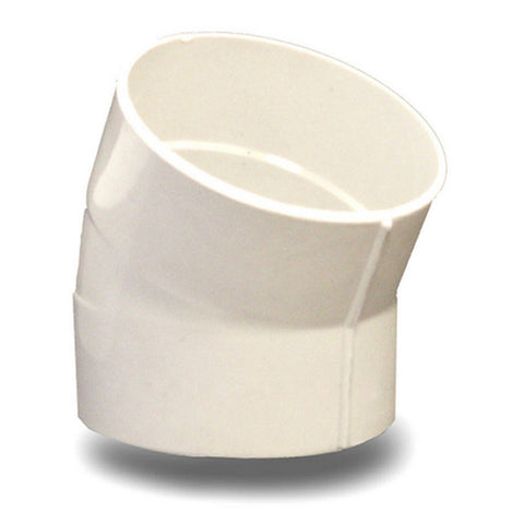 4-in dia 22-1/2-Degree PVC Elbow Fitting