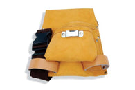 Leather Tool Pouch (Single Pocket) - with separate nylon pocket