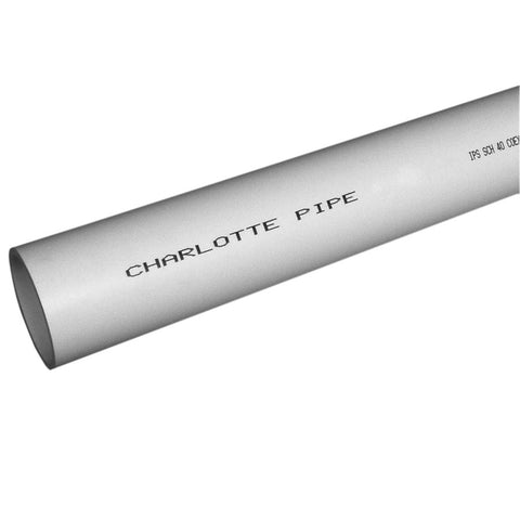 Pipe 8-in x 20-ft Sch 40 PVC DWV Pipe