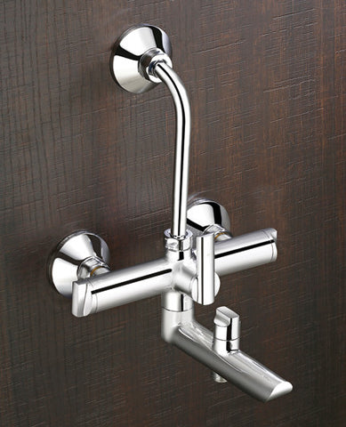 Wall Mixer With Overhead & Telephonic Shower System