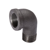  90-Degree Black Iron Elbow Fitting