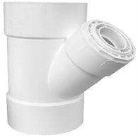Pipe 4-in x 4-in x 2-in dia PVC Wye Fitting