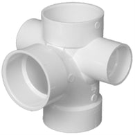 Pipe 4X4X4X2X2 dia PVC Sanitary Tee Fitting