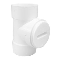 3-in dia PVC Test Tee with Plug Fitting